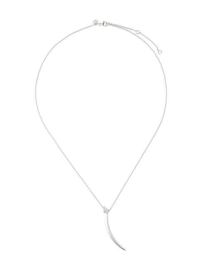 Shop Shaun Leane Signature Tusk Diamond Necklace In Silver