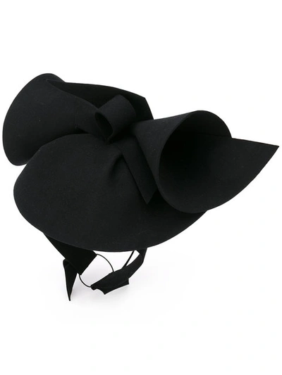 Gucci Sculpted Felt Rabbit Hat In Black