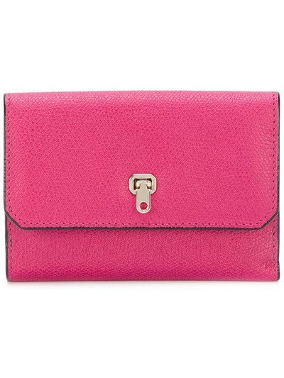 Shop Valextra Small Continental Wallet In Pink