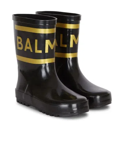 Balmain Rain Boots In Black