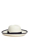 BORSALINO 'Claudette' grosgrain bow straw Panama hat