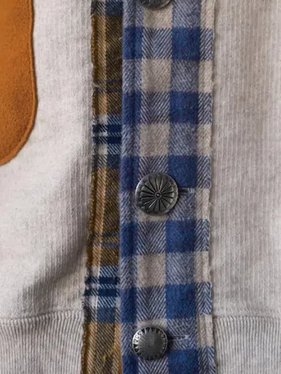 Khoki Patchwork Check-pattern Sweater In White