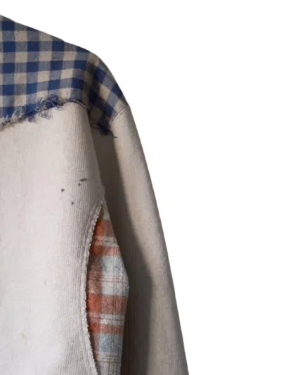 Khoki Patchwork Check-pattern Sweater In White