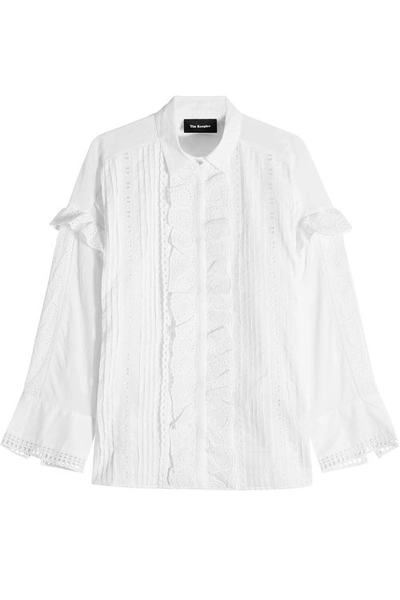 The Kooples Cotton Blouse With Cut-out Detail In White
