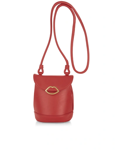 Lulu Guinness Red Leather Joanna Cross Body Bag