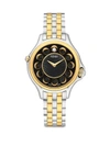 FENDI Crazy Carats Diamond, Black Spinel, White Topaz & Two-Tone Stainless Steel Bracelet Watch