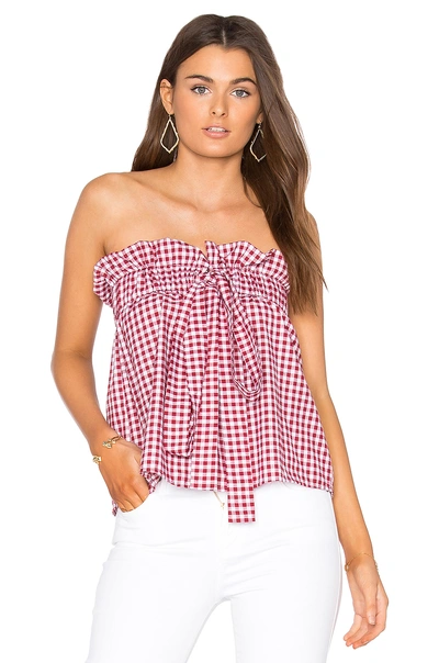 Mlm Label Sahara Tie Top In Red Chili Check