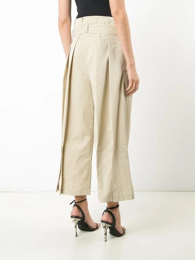 Shop Tome Cropped Trousers - Neutrals