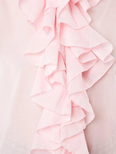 Shop Tome Ruffled Blouse - Pink In Pink & Purple