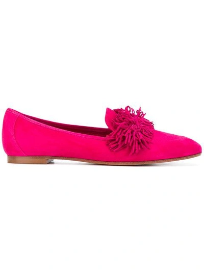 Aquazzura Wild Suede Loafers In Paradise Pinkrosa