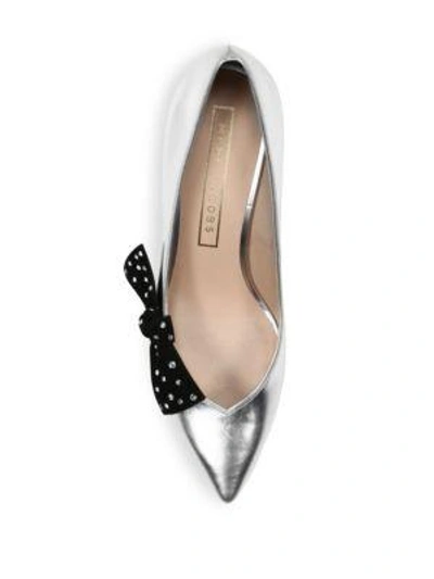 Shop Marc By Marc Jacobs Daryl Leather Pointy Toe Pumps In Silver