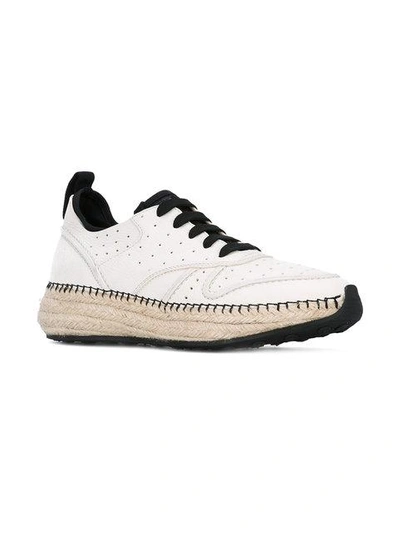 Tod's 'running Raffia' Trainers In White