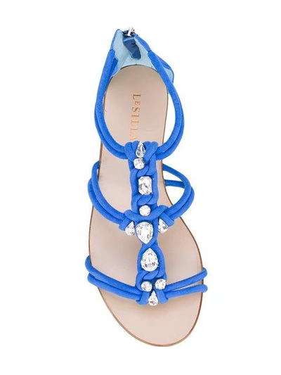 Shop Le Silla Crystal Embellished Sandals