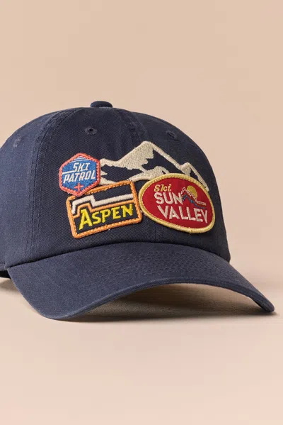 American Needle Patchwork Baseball Hat In Blue