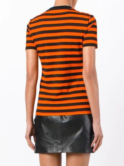 Shop Givenchy Striped Flamingo T-shirt In Black