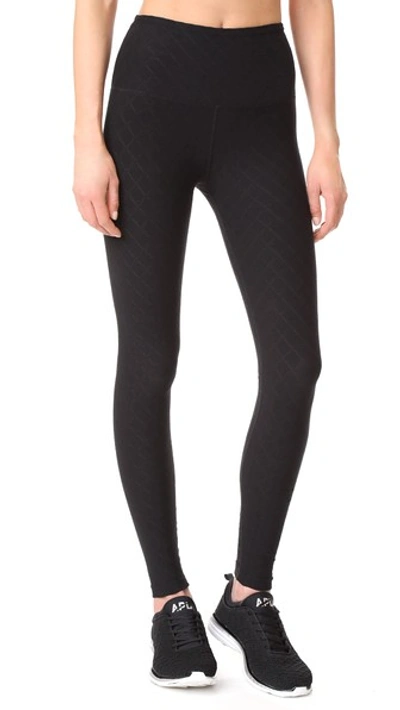 Beyond Yoga Can't Quilt You High-waist Long Performance Leggings In Black