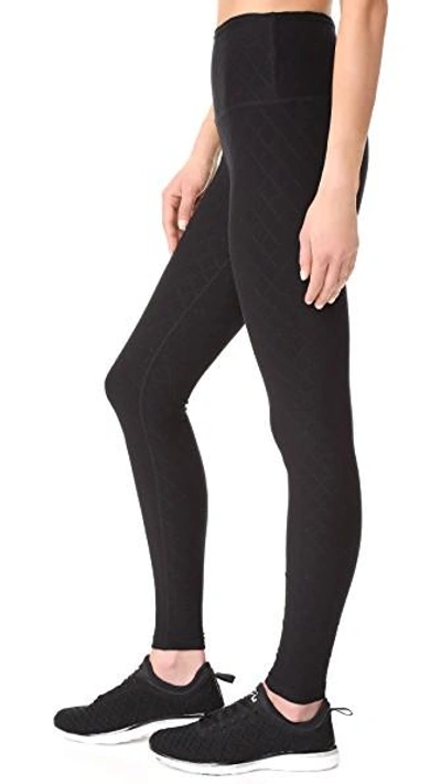Shop Beyond Yoga Can't Quilt You High Waisted Long Leggings In Jet Black