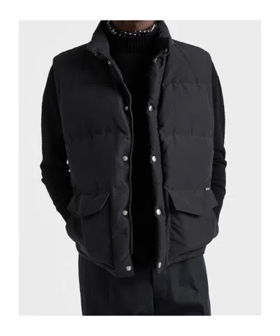 Prada Technical Fabric Down Vest In Black