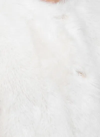 Stand Studio Textured Collarless Jacket In White