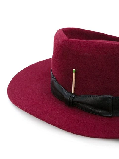 Shop Nick Fouquet Side Bow Hat In Pink