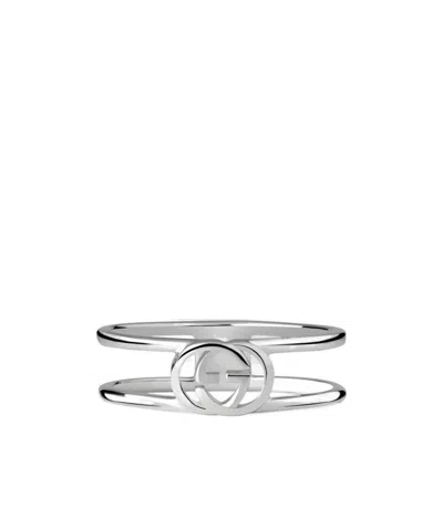 Gucci Interlocking G Ring In Silver