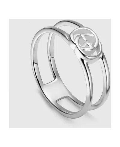 Gucci Interlocking G Ring In Silver