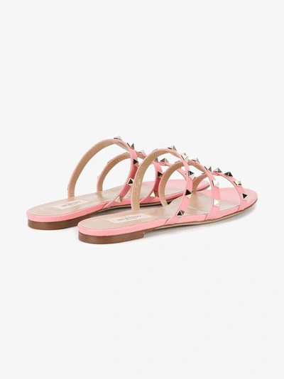 Shop Valentino Rockstud Flat Sandals