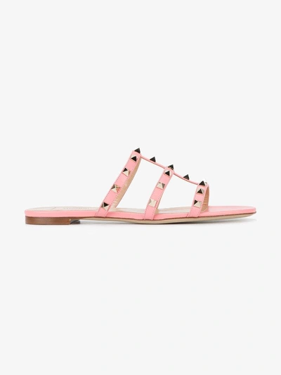 Shop Valentino Rockstud Flat Sandals