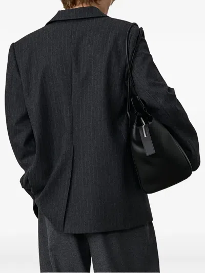 System Pinstriped Double-breasted Blazer In Black