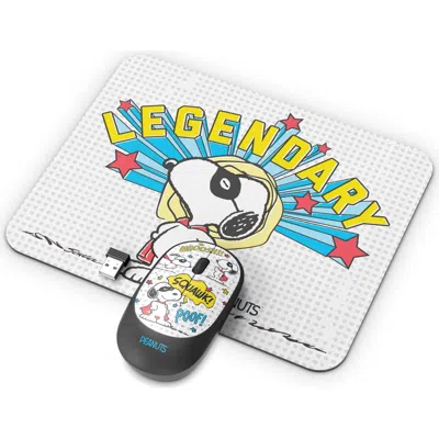 Peanuts Joe Cool Wireless Mouse & Mouse Pad Set In White | ModeSens