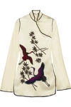 ATTICO Elena embellished embroidered satin mini dress
