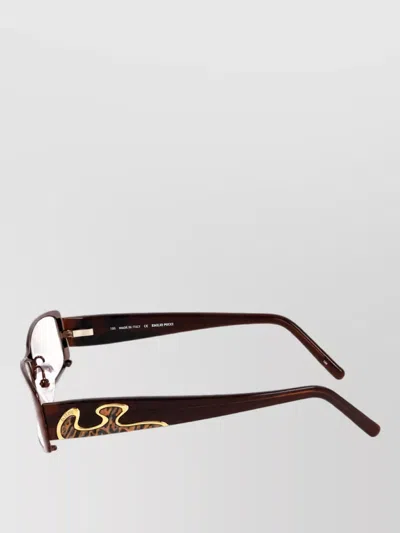 Pucci Metal Rectangular Sunglasses In Multi