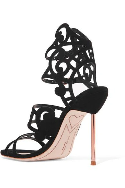 Shop Sophia Webster Birdie Cutout Suede Sandal