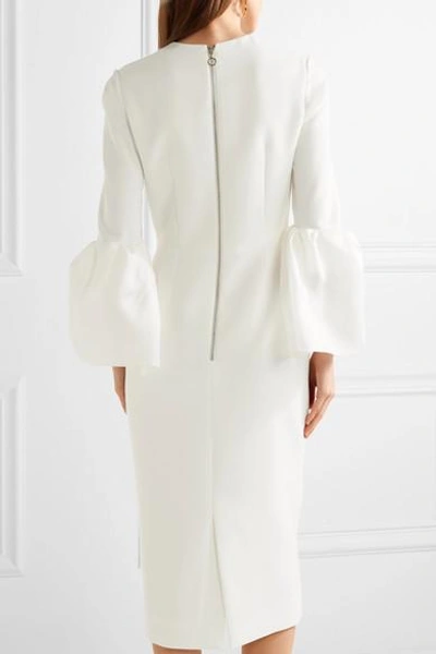 Shop Roksanda Margot Crepe De Chine Dress In Ivory