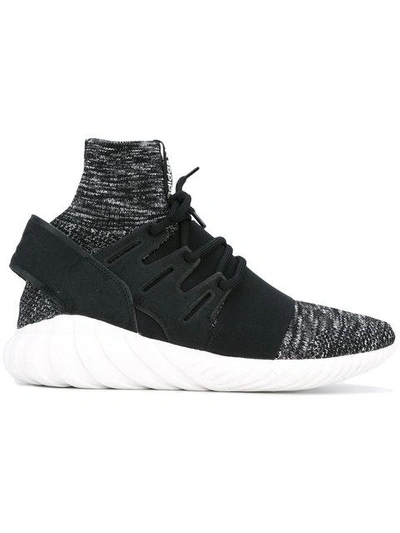 Adidas Originals Tubular Doom Primeknit & Suede Sneakers In Black | ModeSens