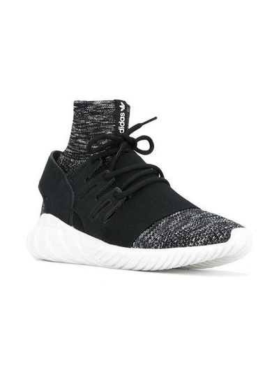 Shop Adidas Originals Tubular Primeknit Sneakers In Black