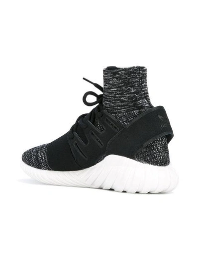 Shop Adidas Originals Tubular Primeknit Sneakers In Black