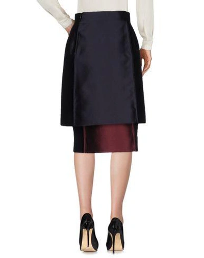 Shop Capucci 3/4 Length Skirt In Dark Blue