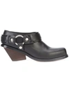 Wanda Nylon Ring Embellished Chunky Heel Boots In Black