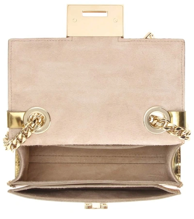 Shop Jimmy Choo Rebel Soft Mini Shoulder Bag In Aetique Gold
