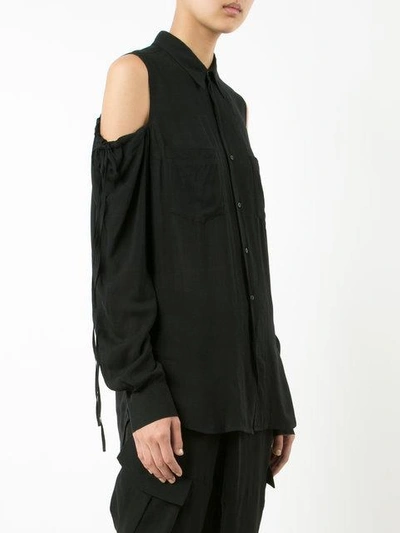 Shop A.f.vandevorst Cut-out Shoulders Shirt - Black