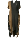 UMA WANG bi-colour kaftan dress,DRYCLEANONLY
