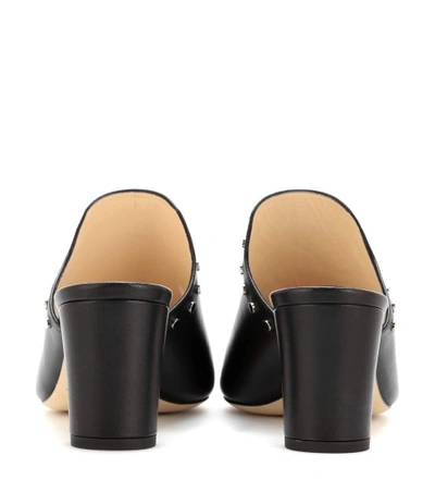 Shop Jimmy Choo Myla Open-toe Leather Mules In Black