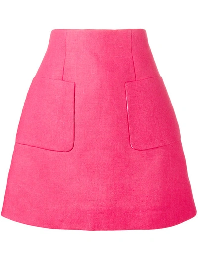 Delpozo A-line Mini Skirt In Fuchsia