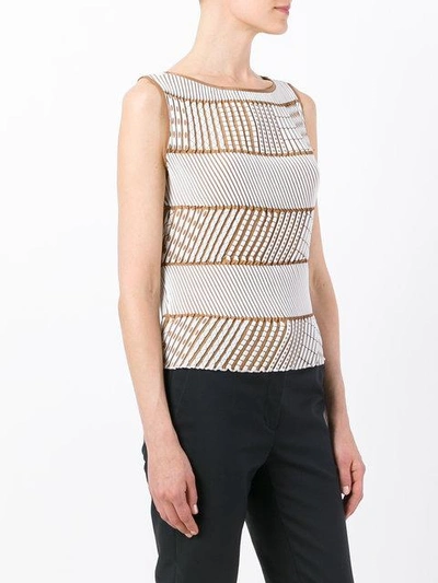 Shop Issey Miyake Cloqué Top In White