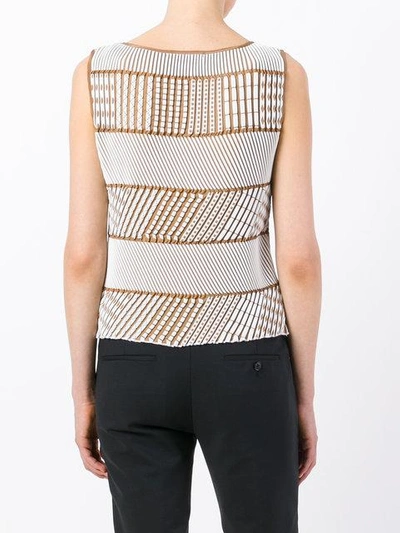 Shop Issey Miyake Cloqué Top In White