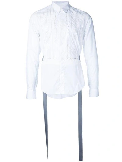 Shop Consistence Striped Bib Shirt - White