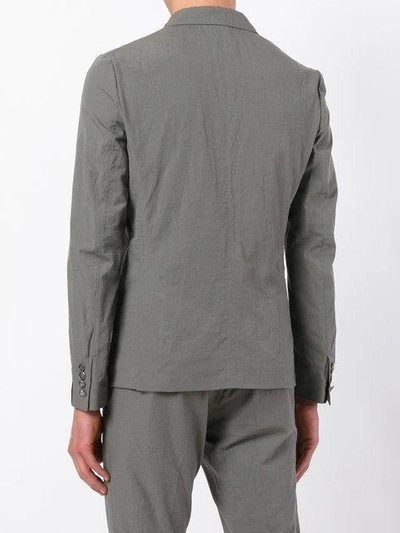 Shop Paolo Pecora Double Breasted Jacket - Grey