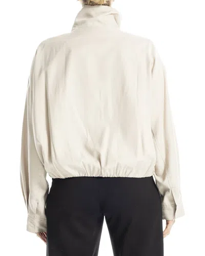 Max Studio Bomber Jacket In White