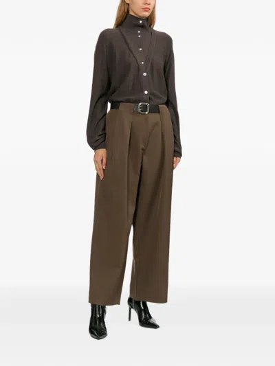 Source Unknown Button-up Layered-effect Sweater In Gray